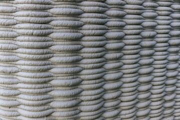 3D Printed concrete texture. architectural background. modern construction of 3D houses. printed house using a 3D printer