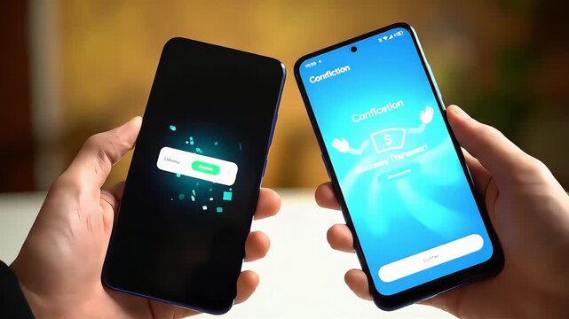 Digital Wallet Transfer with Two Phone Tap (Focus Pull)