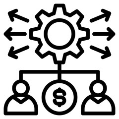 Workload forecasting icon in vector illustration