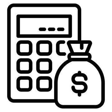 Cost forecasting icon in vector illustration
