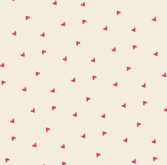 Simple Maroon Heart Fabric Design - Nursery and Apparel Vector Print
