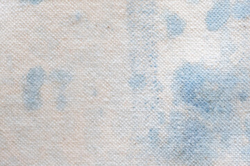 藍染液でムラができたアートな柄のキャンバス生地背景素材