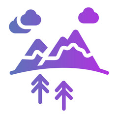 mountains Gradient icon