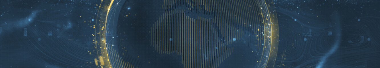 Abstract World Panoramic Background Design	