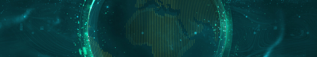 Abstract Green World Panoramic Background Design	