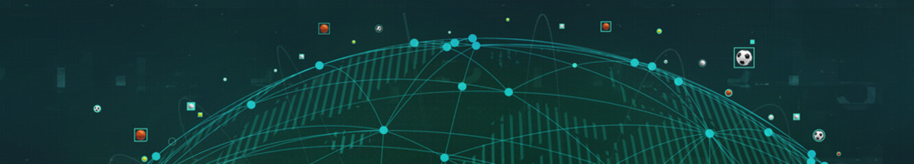 Abstract Sports World Panoramic Background Design	