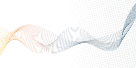 Abstract vector background with wavy line. abstract soft wave lines dynamic flowing color light isolated background. Energy technology concept modern backdrop created using blend tool smooth stripe.	