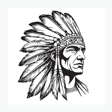 portrait of an Indian chief