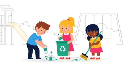 Kids Cleaning Park: Promoting Environmental Stewardship And Community Responsibility