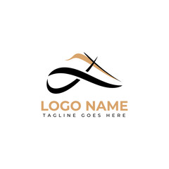 Modern abstract logo design for business branding with a sleek, minimalist aesthetic, ready for professional use