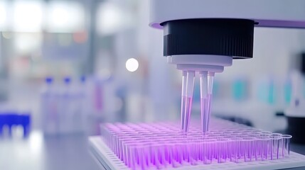 Plate Reader in a Laboratory Performing Scientific Research