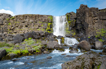 Iceland Travel: Öxarárfoss waterfall in Thingvellir National park