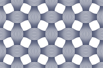 Weaving seamless pattern, traditional wicker lacing handicraft endless abstract background, geometric line weave wallpaper.
