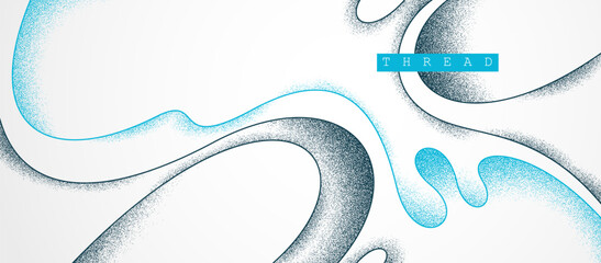 Minimal curvy lines vector abstract background, relaxing and tranquil art abstraction, antistress textured flowing lines, elegant dunamic graphics.