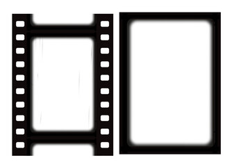 Frame film old video cinematic vintage movie border transparent retro pair
