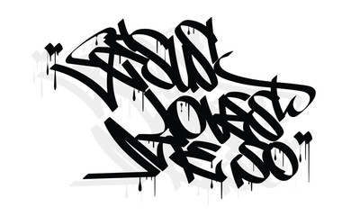 JESUS LOVES ME SO graffiti tag style design