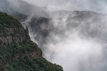 steep mountain slopes in garajonay national park