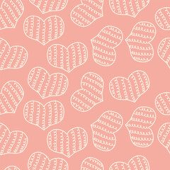 Cute Doodle Heart Repeating Background Design