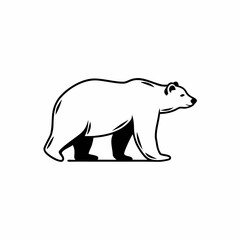 Fototapeta premium side view of a polar bear vector illustration