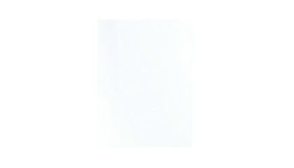 White rectangular shape with rounded corners on black background