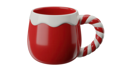 Festive holiday cheer radiates from this delightful red and white candy cane coffee mug, perfect for cozy winter mornings and spreading seasonal joy