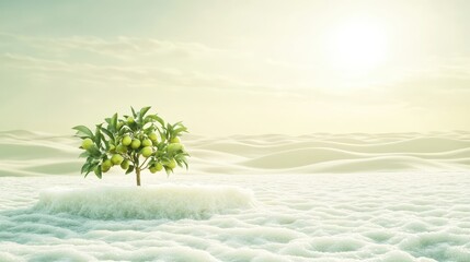 Obraz premium Crystalline salt structures in a bright and sunny landscape