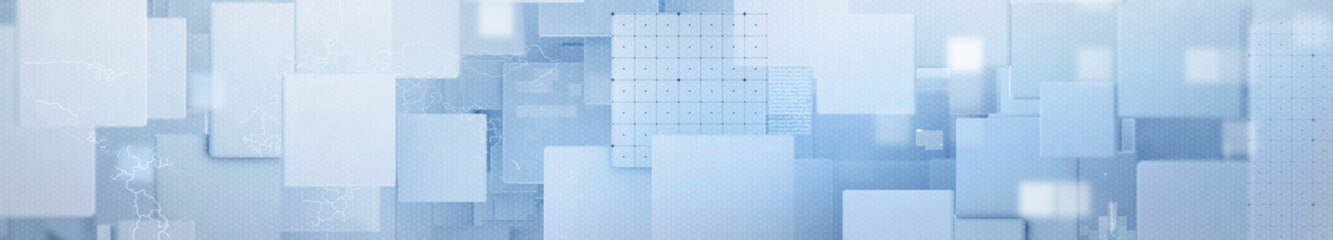 Abstract Economy, Business, Politic, Panoramic Cubes Background Design