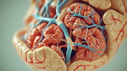 Detailed anatomical model of the human circulatory system