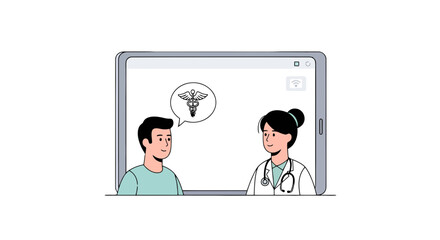Online Healthcare Consultation Between Doctor And Patient Is Easy And Convenient Access