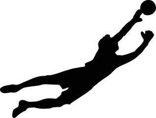 silhouette of a goalkeeper eps1
