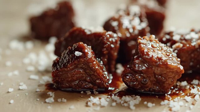 close up of grilled meat, beef, pork, rectangle