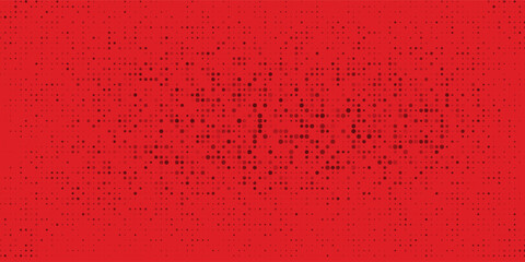 Dot red pattern screen led light gradient texture background. Abstract technology big data digital background.