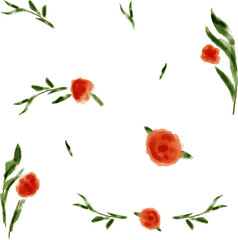 hand drawn watercolor flowers beautiful 