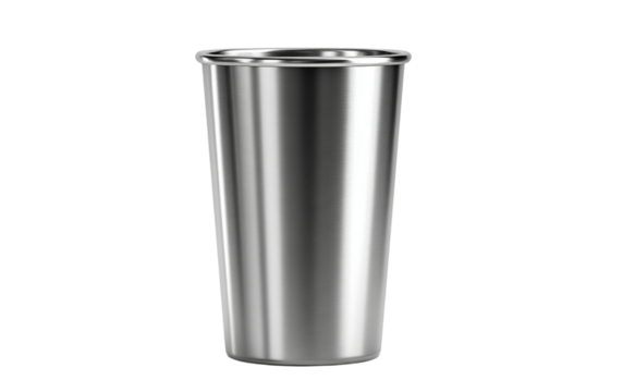 Stainless Steel Pint Glass isolated on a transparent background 1