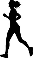 silhouette of a woman running eps1