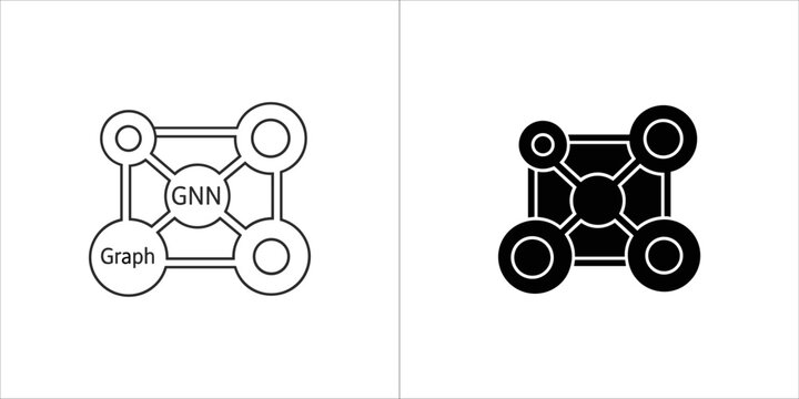 Graph neural network gnn concept with nodes and connections