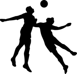 football player heading silhouette vector eps