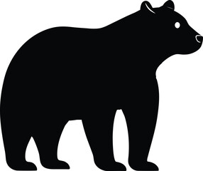black silhouette of a bear