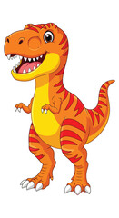 Cartoon happy tyrannosaurus rex illustration
