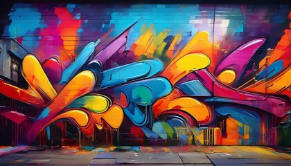 colorful graffiti backdrop street art