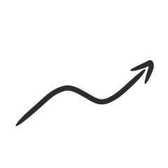 rising arrow line without background