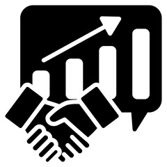 Partnership Glyph Black Icon