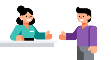 Obraz premium Positive Interaction: Illustrative Depiction for Customer Service, Meeting and Agreement