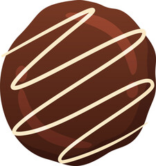 Chocolate Truffle with White Drizzel