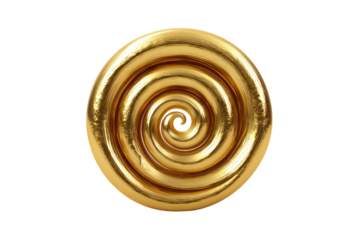Golden Spiral Shell on Transparent Background Elegant Nautical Design