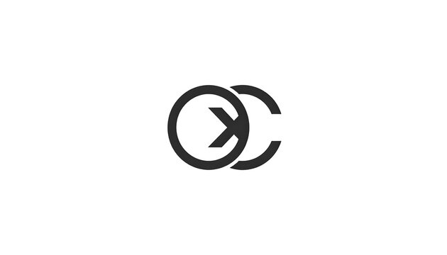 A simple, minimalist monochrome logo comprised of overlapping letterforms, specifically a circle, an X, and a C. It's on a white background