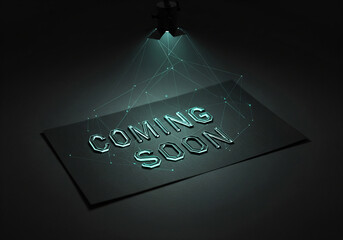 Tech Themed Coming Soon Message with Polygon Connection