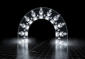 Abstract Arch with Fractal Design