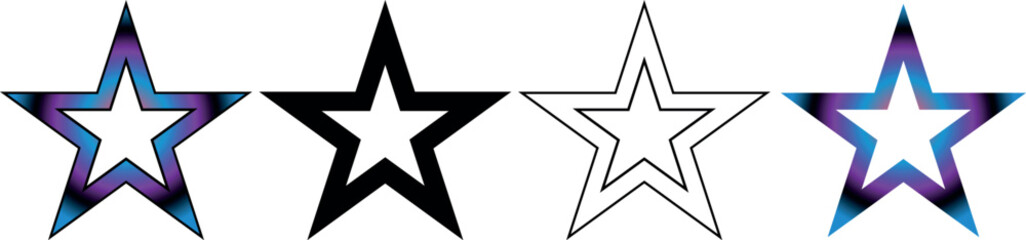 Fototapeta premium Premium Favorite Star Icon Rating Symbol – Gradient Color Reward Badge and Review Rating Mark Vector Design