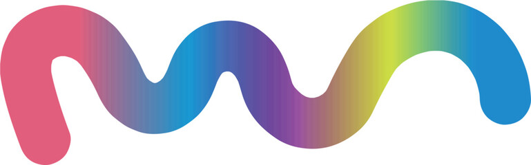 Colorful Abstract Graphic Design Background with Flowing Purple and Orange Line Elements Surrounded by a Variety of Multicolored Decorative Shapes for Trendy Digital Artwork